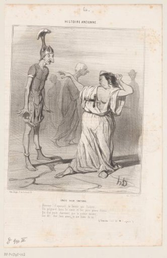 Caricature of Aeneas and Dido in hell