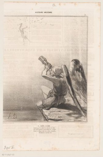Caricature of Daedalus and Icarus