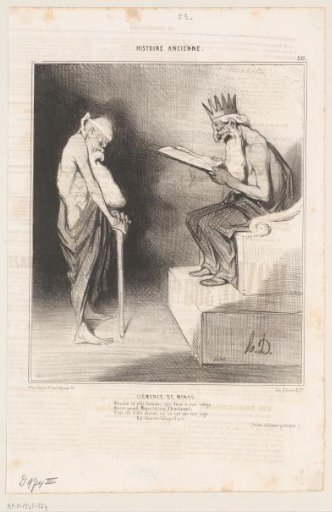 Caricature of King Minos as Judge in the Underworld
