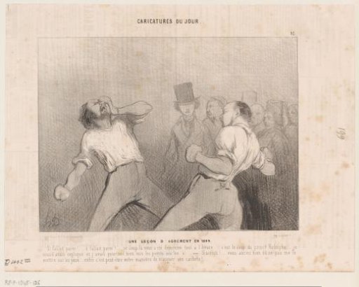 Caricature of Two Boxing Men
