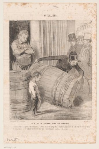 Caricature of a Wine Merchant and a Police Officer