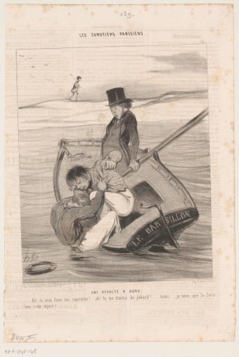 Two Men Quarrelling in a Rowing Boat