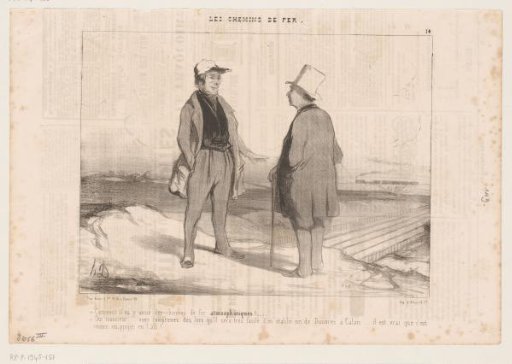 Conversation between two men about the train