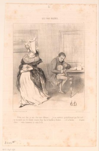 Caricature of a married couple with a baby
