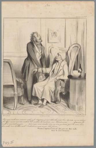 Robert Macaire at his dying uncle's bedside