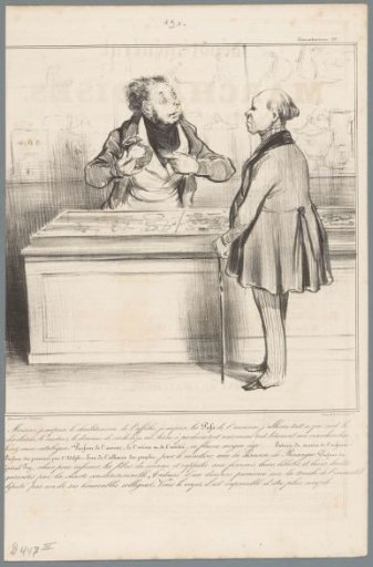 Apothecary Robert Macaire recommends a product to his customer