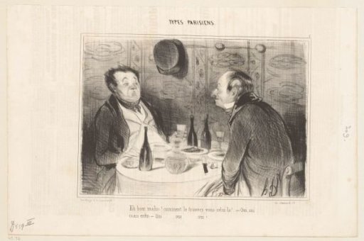 Two men at a table in a restaurant