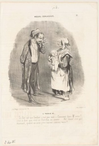 A Midwife Showing a Man His Firstborn Child