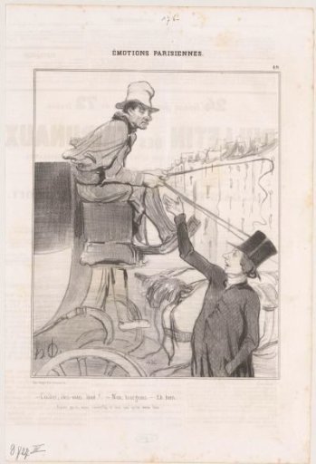 Man asks question to coachman