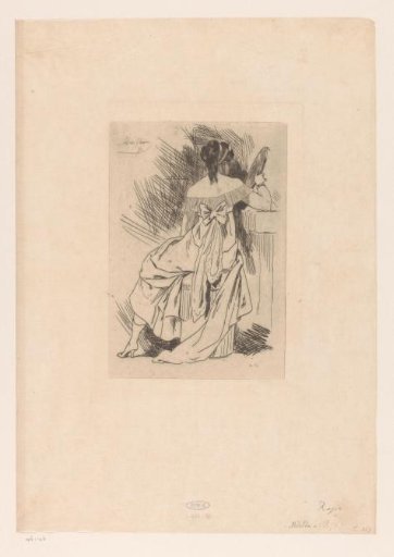 Woman looking in a mirror