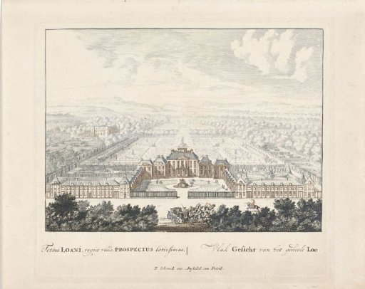 View of Het Loo Palace from an aerial perspective