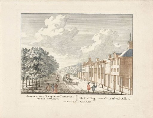 View of the stables and coach houses of Het Loo Palace