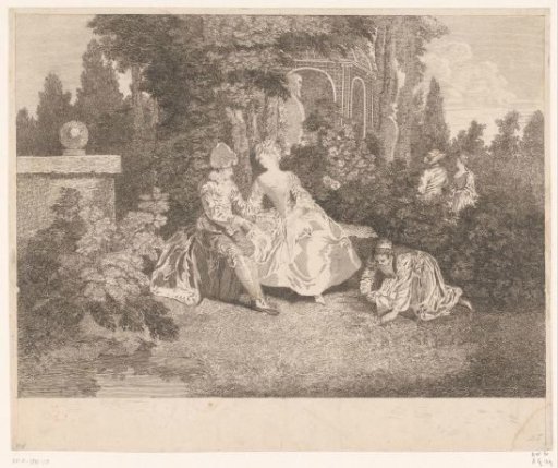 Gallant Company in a Garden