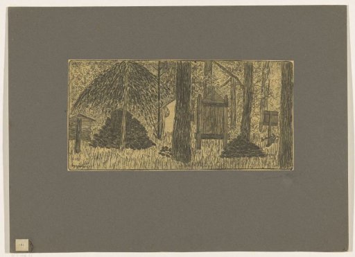 Beehives Among Trees