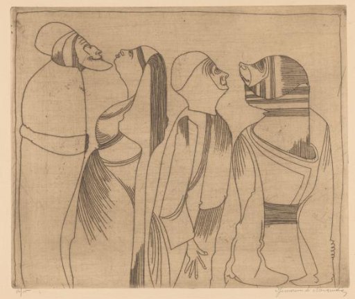Four standing figures