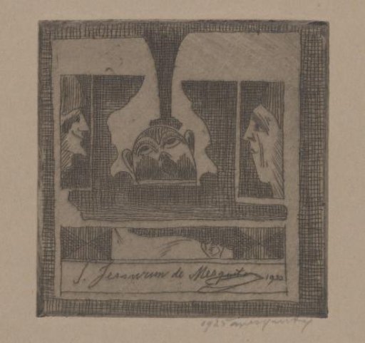 Three heads in a frame