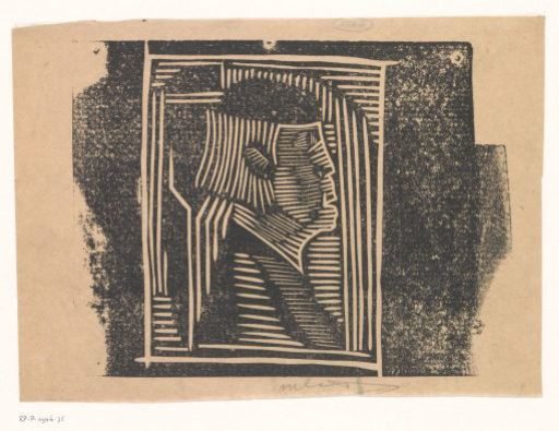 Fantasy head: Profile in hatching