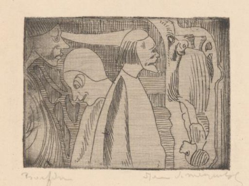 Three figures and a girl