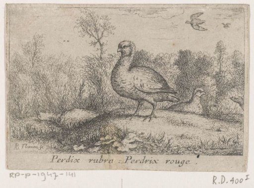 Landscape with partridges