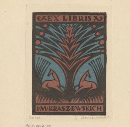 Ex libris of I.M. Kraszewski