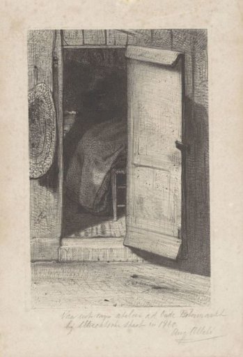 View through an open door