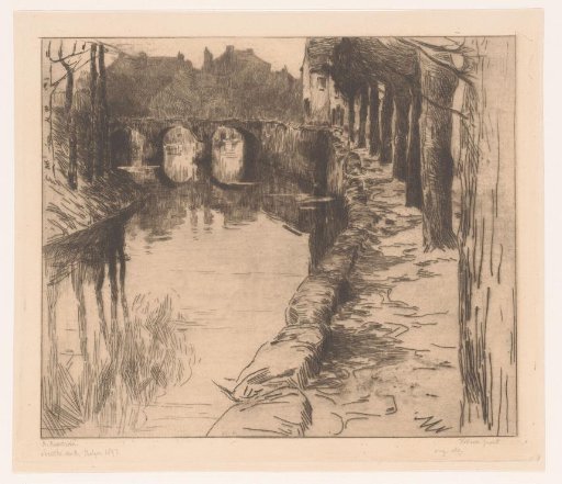 Old Bridge over a Canal in Diksmuide