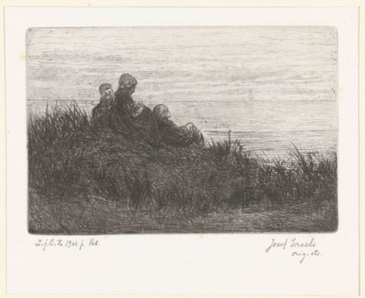 Dune Landscape with Mother and Children