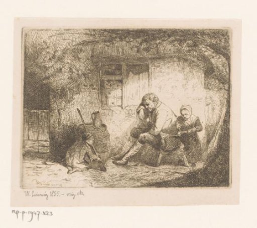 Hunter with two children