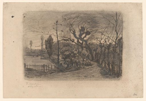 Garden Path with Willows