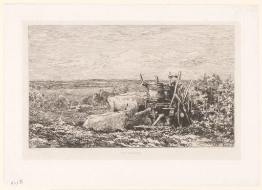 Landscape with Resting Cattle among Vines