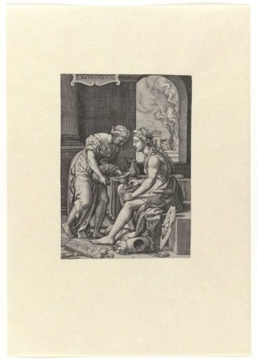 Artemisia drinks the ashes of her husband Mausolus