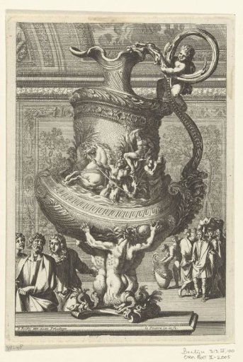 Tankard on a foot of three tritons