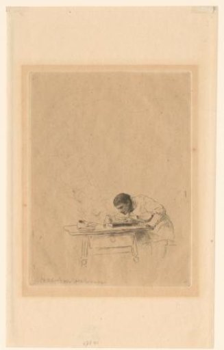 Printmaker at work