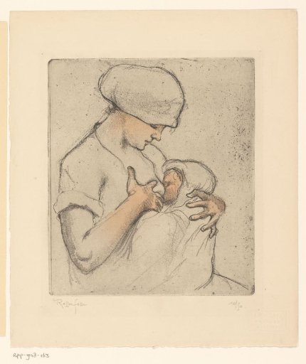 Woman breastfeeding a child