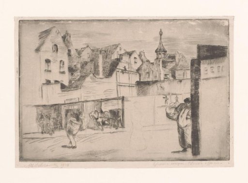 Street View with Several Figures