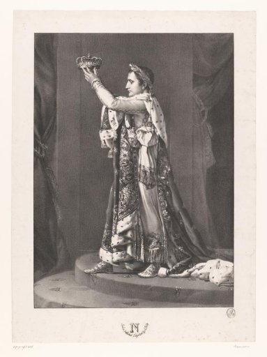 Napoleon Bonaparte holding the imperial crown