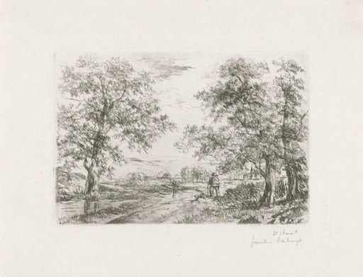 Landscape with a traveller