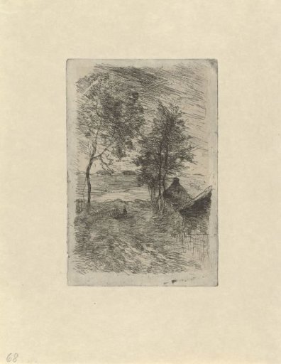 Landscape with Trees and a House