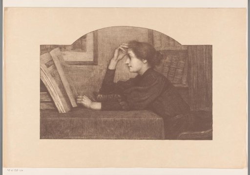 Reading Woman, in Profile