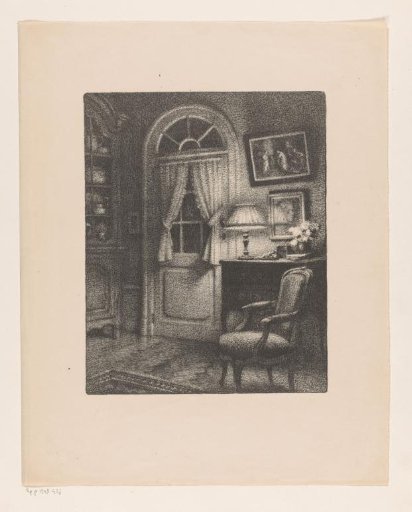 Interior with an Armchair, by Lamplight