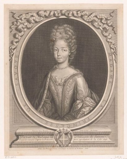 Portrait of Maria Adelaide of Savoy in an oval frame