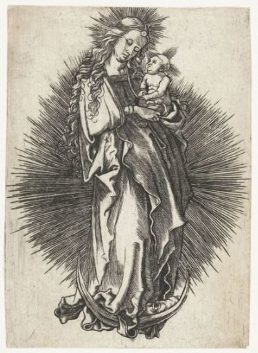 Mary with Child on the Crescent Moon