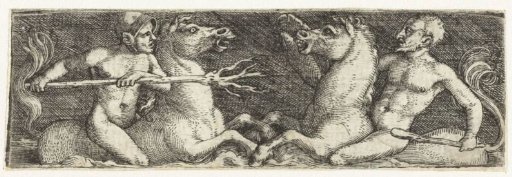 Two Fighting Tritons