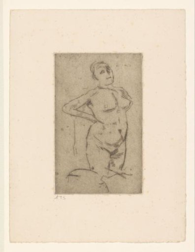 Standing, naked woman