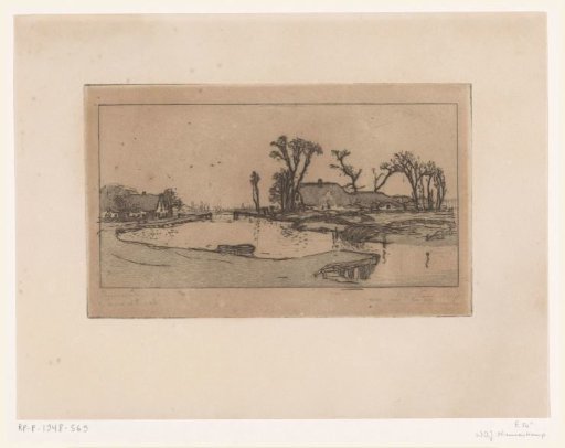 Farmhouses on the Rijpwetering in South Holland
