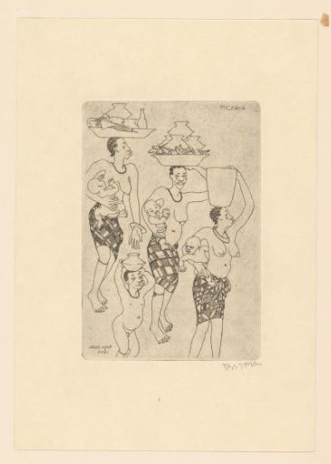 Three women with children and bundles on their heads