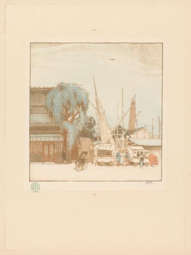 Street Scene in the Nihonbashi District of Tokyo