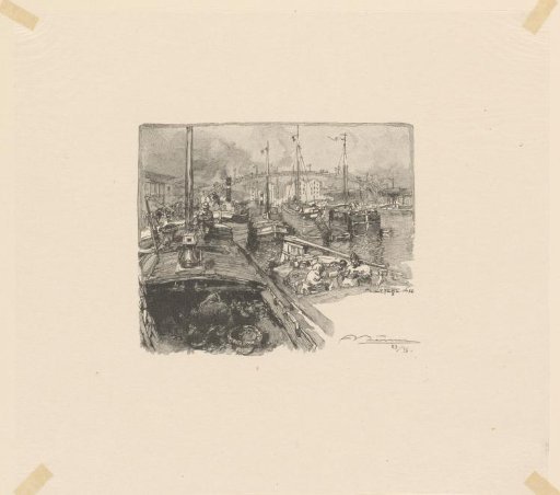 View of the Bassin de la Villette in Paris