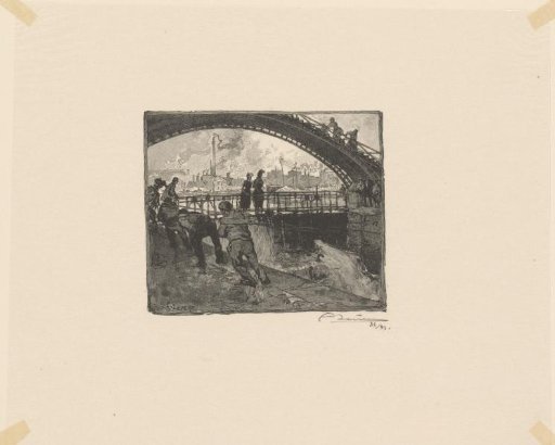 View of One of the Locks in the Canal Saint-Martin in Paris