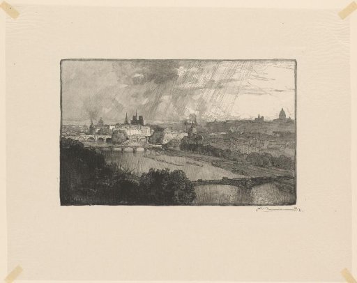 View of the Seine in Paris with Notre-Dame in the Background